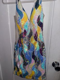 Johnathan Kayne Multicolor Size 0 Gala Prom Mini Cocktail Dress on Queenly