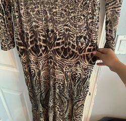 Betsy and Adam Nude Size 12 50 Off Wedding Guest Long Sleeve Mermaid Dress on Queenly