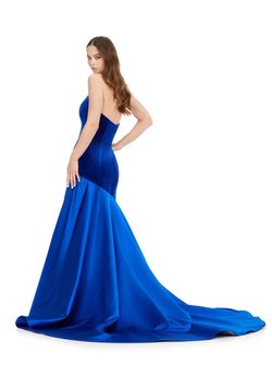 Style 11264 Ashley Lauren Blue Size 8 Prom Strapless Mermaid Dress on Queenly