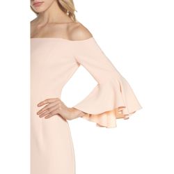 Vince Camuto Pink Size 10 Bell Sleeves Floor Length Straight Dress on Queenly