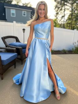 Sherri Hill Blue Size 0 50 Off Short Height Pageant Ball gown on Queenly