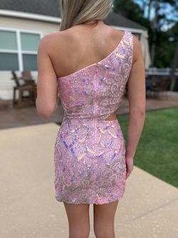Sherri Hill Pink Size 0 Mini Cocktail Dress on Queenly