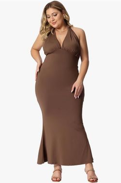 Brown Size 18 Mermaid Dress on Queenly