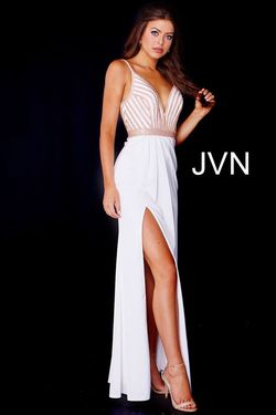 Style Jvn59052 Jovani Multicolor Size 6 Prom Floor Length Black Tie Side slit Dress on Queenly