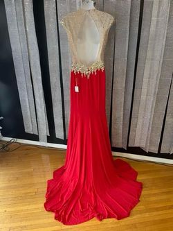 Red Size 4 Side slit Dress on Queenly