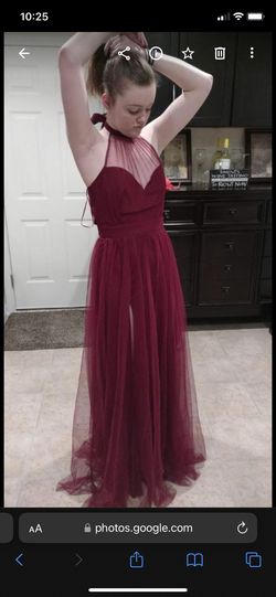 Red Size 4 Side slit Dress on Queenly