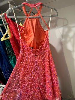 Aleta Pink Size 2 Halter Homecoming Cocktail Dress on Queenly