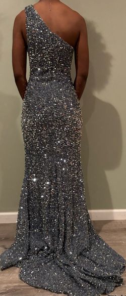 Silver Size 4 Side slit Dress on Queenly