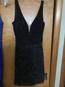 Primavera Black Size 4 Pageant Shiny A-line Dress on Queenly