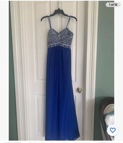 Blue Size 6 A-line Dress on Queenly