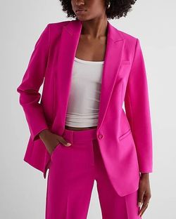 Express Pink Size 12 Free Shipping Blazer Pageant Jumpsuit Dress on Queenly