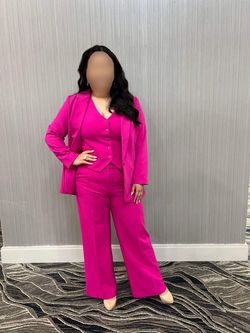Express Pink Size 12 Free Shipping Blazer Pageant Jumpsuit Dress on Queenly
