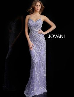 Style 60653 lilac Jovani Purple Size 10 Prom 60653 Lilac Lavender A-line Dress on Queenly