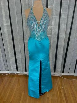 Blue Size 4 Side slit Dress on Queenly