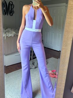 Fernando Wong Purple Size 4 High Neck Pageant Jumpsuit Dress on Queenly
