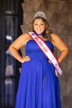 Sydney's Closet Blue Size 16 Prom 50 Off Pageant Plus Size A-line Dress on Queenly