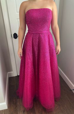 Jovani Pink Size 6 Strapless Floor Length Pageant Ball gown on Queenly