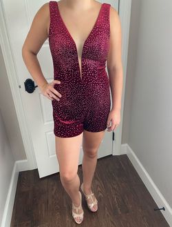 Johnathan Kayne Red Size 8 Mini Jumpsuit Dress on Queenly