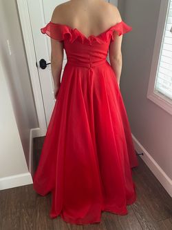 Mac Duggal Red Size 8 Free Shipping Pageant A-line Dress on Queenly