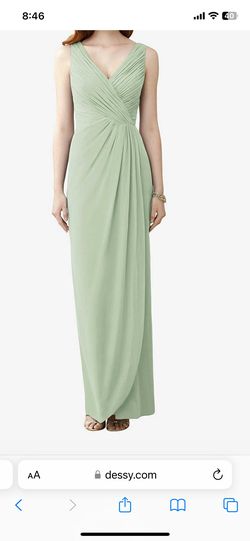 Dessy Green Size 24 Tulle A-line Dress on Queenly