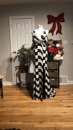 Alyce Designs Black Size 8 Padded Halter Midi Wedding Guest Mermaid Dress on Queenly