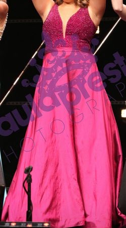 Jovani Pink Size 12 Pageant A-line Dress on Queenly
