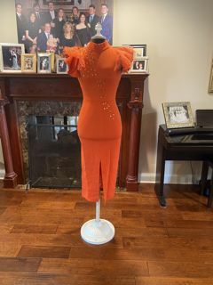 Interview Orange Size 2 Medium Height 50 Off Cocktail Dress on Queenly