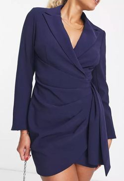 Lavish Alice Blue Size 4 Blazer Cocktail Dress on Queenly