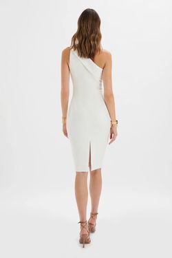 Style Billie Lavish Alice White Size 4 One Shoulder Engagement Interview Cocktail Dress on Queenly