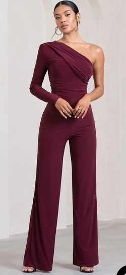 Red Size 4 Jumpsuit Dress on Queenly