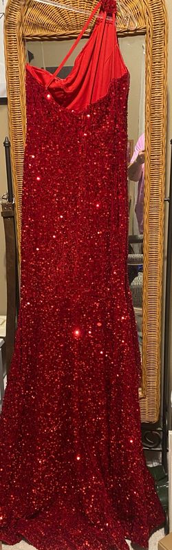 Faeriesty Red Size 12 Floor Length Prom Pageant Mermaid Dress on Queenly