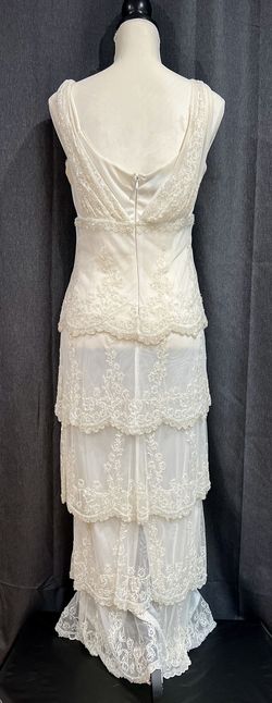 Piarra nights White Size 8 Jersey Wedding Floor Length 50 Off A-line Dress on Queenly