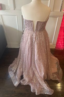 Style jvn38607 Jovani Pink Size 20 Strapless Ball gown on Queenly