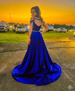 Sherri Hill Blue Size 00 Short Height Pageant Side slit Dress on Queenly