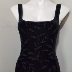 Style (Sz S, Vintage) Cach Black Size 4 Jersey Vintage Floor Length A-line Dress on Queenly