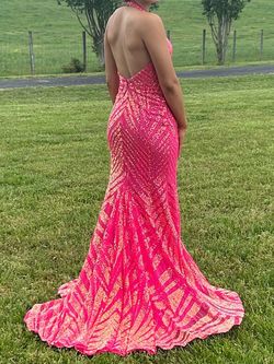 Jovani Pink Size 8 Side slit Dress on Queenly