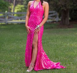 Jovani Pink Size 8 Side slit Dress on Queenly