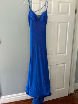 Sherri Hill Blue Size 4 Floor Length Jersey 70 Off Mermaid Dress on Queenly