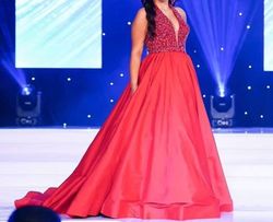 Sherri Hill Red Size 8 Pageant Ball gown on Queenly