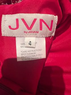 Jovani Red Size 4 Flare 50 Off Pageant Cocktail Dress on Queenly