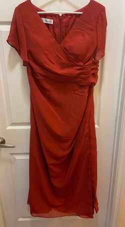 JJs House Orange Size 16 Medium Height Jj’s House Sleeves Plus Size A-line Dress on Queenly