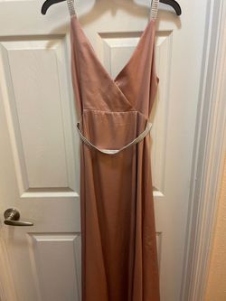 Fame and Partners Pink Size 10 Satin Jersey A-line Dress on Queenly