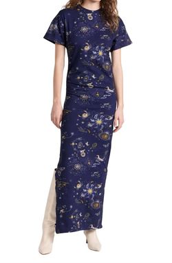 Style 1-2041303662-70 CHUFY Blue Size 0 1-2041303662-70 Floor Length Navy Straight Dress on Queenly