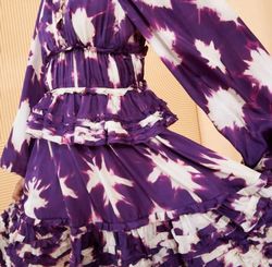 Style 1-2816020691-1901 Ulla Johnson Purple Size 6 Silk Summer Cocktail Dress on Queenly