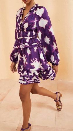 Style 1-2816020691-1901 Ulla Johnson Purple Size 6 Silk Summer Cocktail Dress on Queenly