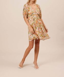 Style 1-3581389963-149 LUCY PARIS Orange Size 12 Floral Mini Casual Sheer Cocktail Dress on Queenly