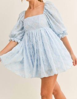 Style 1-3708990171-149 MABLE Blue Size 12 Mini Summer Cocktail Dress on Queenly