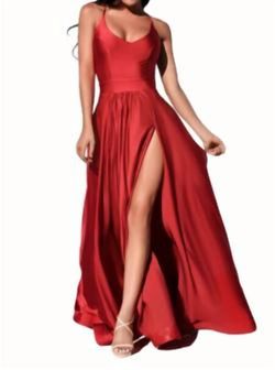 Style 1-3774408017-892 JESSICA ANGEL Red Size 8 Polyester Side slit Dress on Queenly