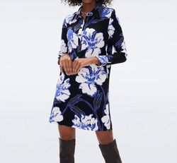 Style 1-4011779589-892 Diane von Furstenberg Blue Size 8 Floral Cocktail Dress on Queenly