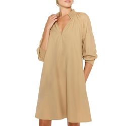 Style 1-4155471700-70 Brochu Walker Brown Size 0 Tall Height Polyester Pockets Cocktail Dress on Queenly